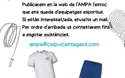 Ultimes unitats equipatge deportiu